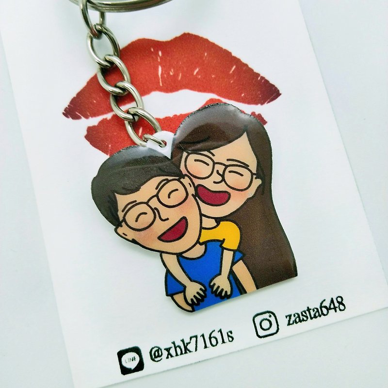 Customized key ring (self-prepared image file we will help you) - Keychains - Plastic 