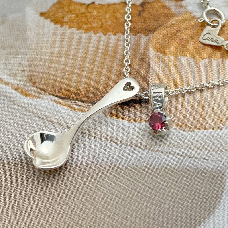 Full of Love Silver Spoon-Baby Memorial Necklace - Necklaces - Sterling Silver Silver