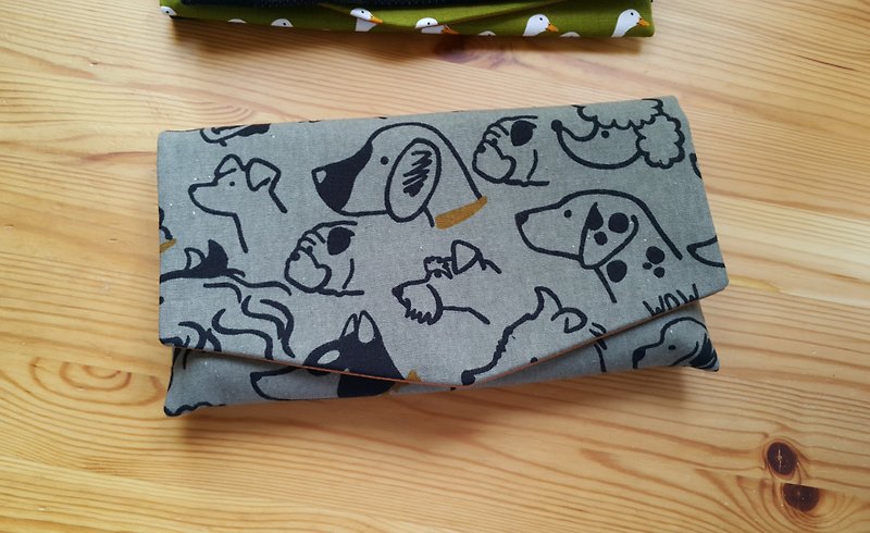 Dog collection wallet storage bag switch storage bag book storage bag multifunctional small bag - Toiletry Bags & Pouches - Cotton & Hemp 