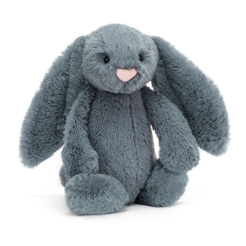 Bashful Dusky Blue Bunny 18cm 莫蘭迪兔 霧藍 - 玩偶/公仔 - 聚酯纖維 藍色