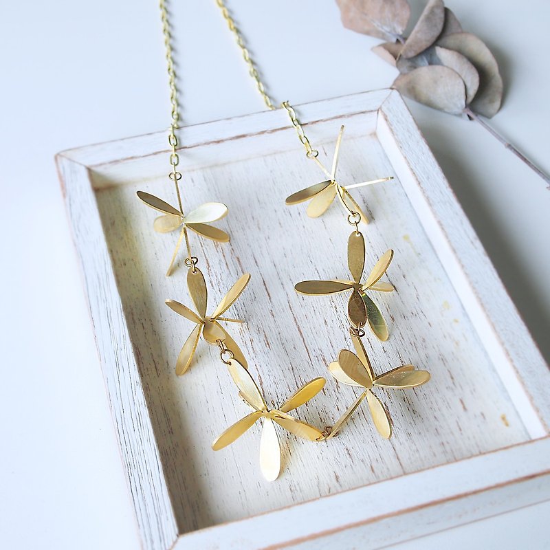 Marigold statement brass necklace - Necklaces - Copper & Brass Gold