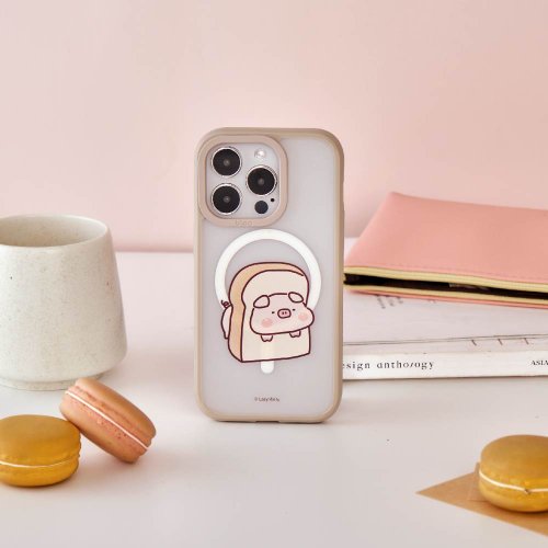 TOYSELECT 胖才可愛肉呆吐司極光霧透MagSafe iPhone手機殼