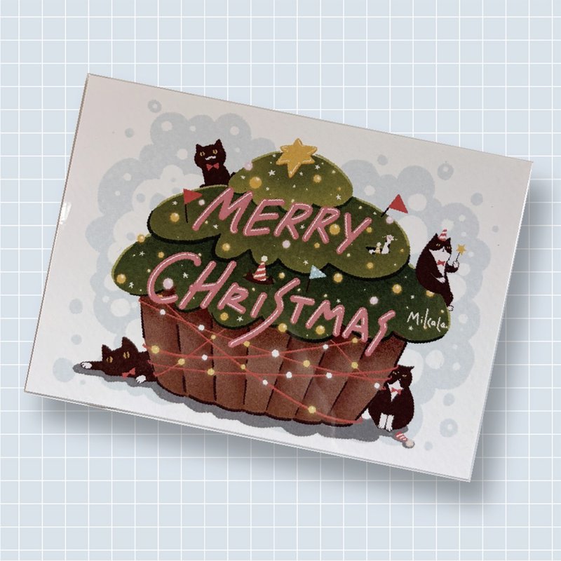 【MiKaLa】聖誕杯子蛋糕 - 卡片/明信片 - 紙 