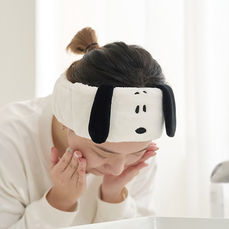Peanuts史努比絨毛造型髮帶-Snoopy 洗臉化妝髮帶 - 衛浴用品/浴室收納 - 聚酯纖維 多色