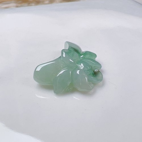 瓔珞翡翠 冰飄綠翡翠蓮花 | 天然緬甸玉翡翠A貨 |送禮