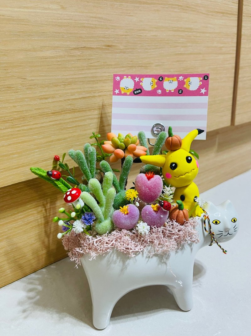 Simulated clay succulent integrated basin - ของวางตกแต่ง - ดินเหนียว 