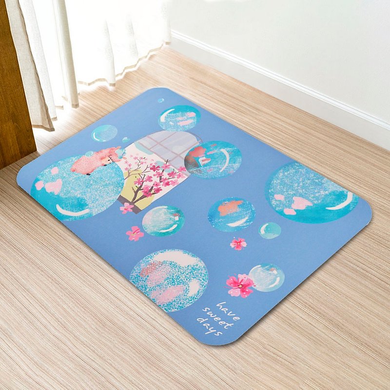 Soft diatomaceous earth absorbent floor mat Sindy (three types) 60x40cm - พรมปูพื้น - ยาง หลากหลายสี