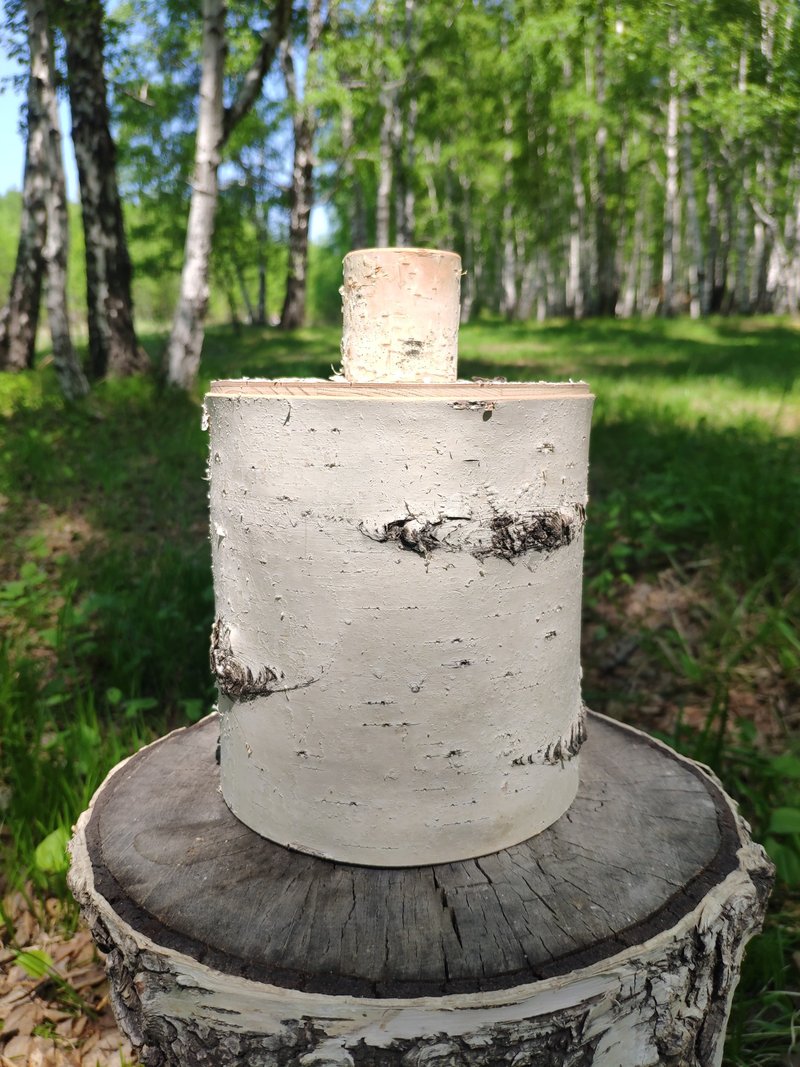 Natural white birch bark box - Storage - Wood 