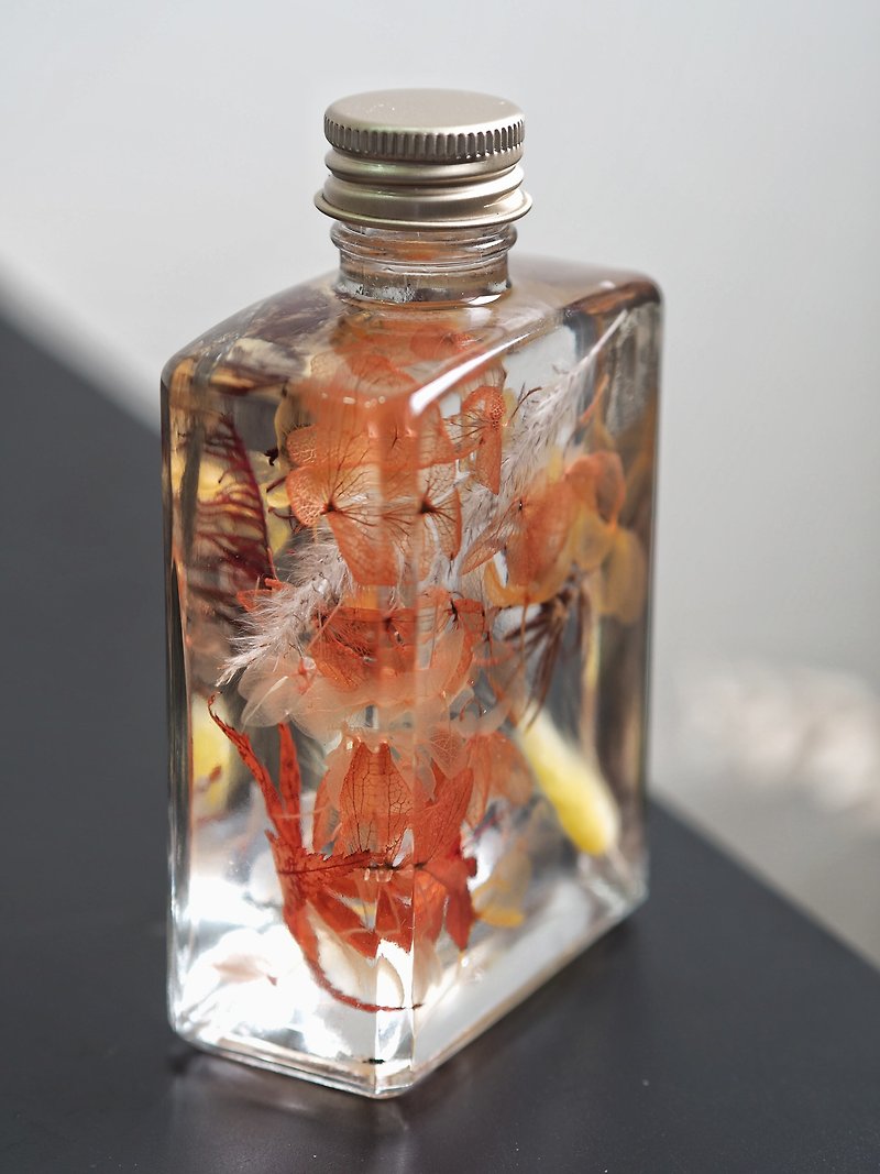 Wanhua. Floating Flowers - Autumn Leaves Declaration Gift Box Floating Flower Floating Bottles Autumn Valentine's Gift - Dried Flowers & Bouquets - Plants & Flowers Orange