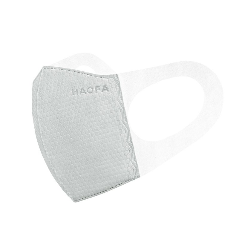 HAOFA Ultra Breathable Painless Stereo Medical Mask-Morning Fog Grey (30pcs) - Face Masks - Other Materials Transparent