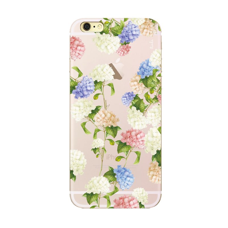 Beautiful pink flower crystal ball fog transparent soft shell - Phone Cases - Silicone Multicolor