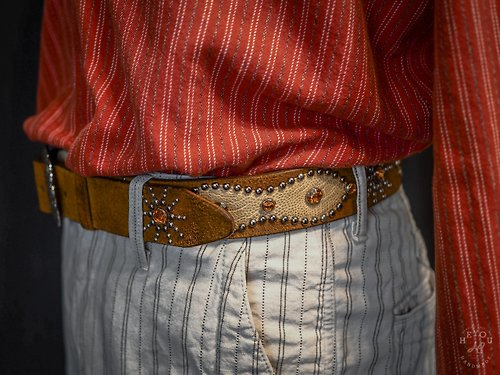 WesternSpecial Leather Belt Western style rivet leather belt - Shop 