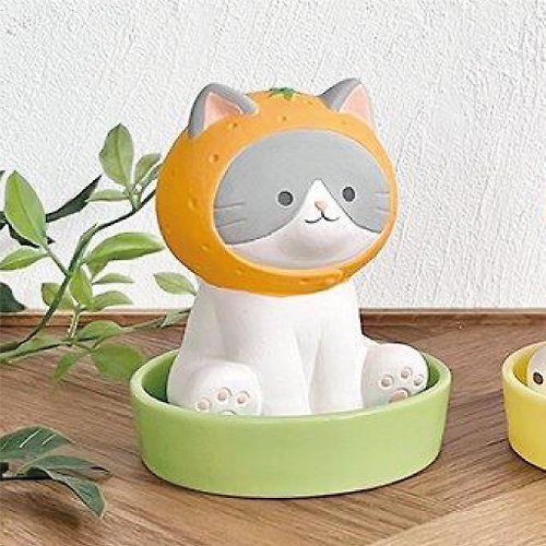 Decole Concombre 生活雜貨 日本Decole 自然氣化加濕器 - 濕潤香橙小貓