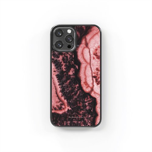 ReNewCases 環保 再生材料 iPhone 三合一防摔手機殼 黑+粉紅大理石紋