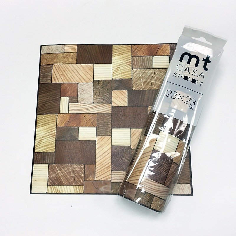 KAMOI mt CASA SHEET Decorative Wall Sticker (S) [Wood Section (MT03WS2305)] - ตกแต่งผนัง - กระดาษ สีนำ้ตาล