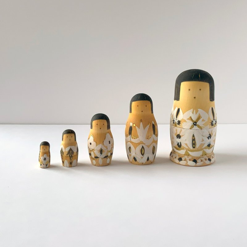 おかっぱマトリョーシカ 　黒 - 擺飾/家飾品 - 木頭 黑色