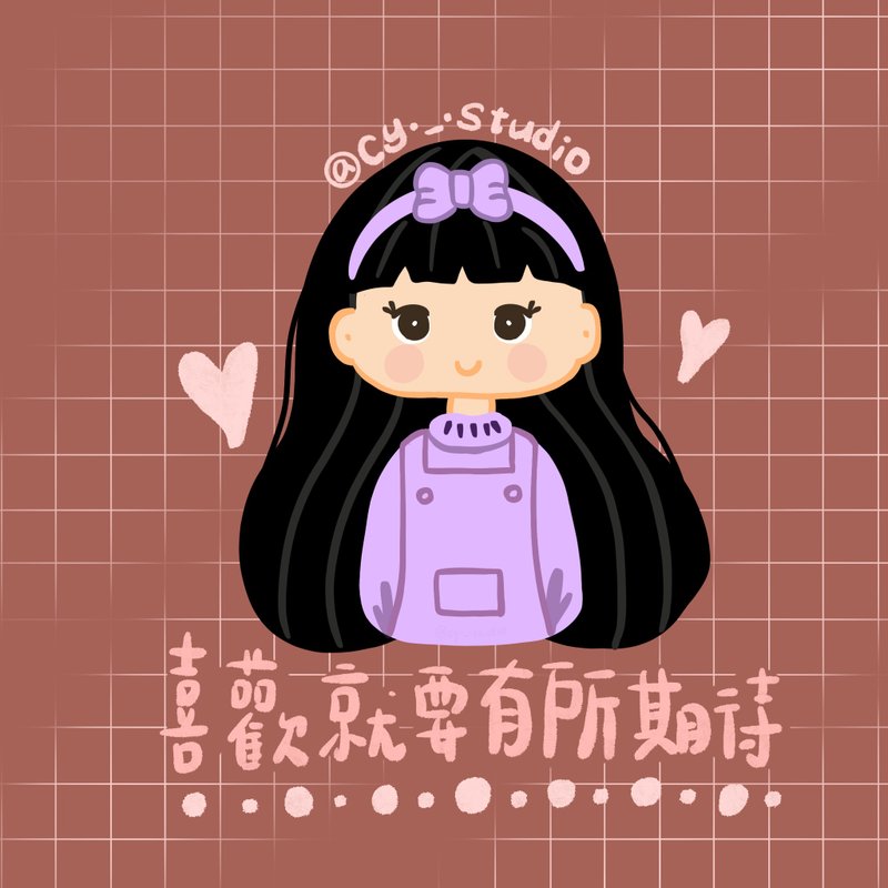 手繪可愛人物 - 電子似顏繪/繪畫/插畫 - 其他材質 