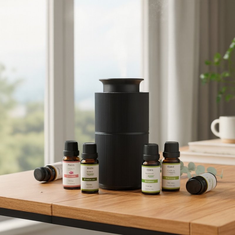 【PINFIS】Smart Car Diffuser & Home Aroma Machine - Choose 1 from 4 Natural Botanical Essential Oils - Fragrances - Other Metals Black