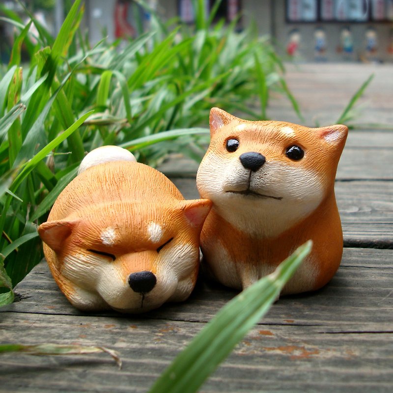 療癒圓滾滾系列-柴犬ShibaInu(赤柴)(剩坐姿) - 擺飾/家飾品 - 塑膠 
