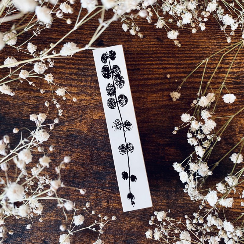 Botanical rubber stamp Liana no.7 BIG - 印章/印台 - 木頭 白色