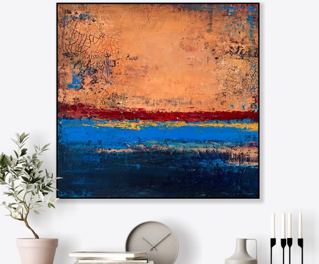 【マーク・ロスコ】抽象画 青 緑 赤 プリント ウッド Amazon｜「赤と青の組み合わせ」Mark Rothkoマーク ロスコ抽象画