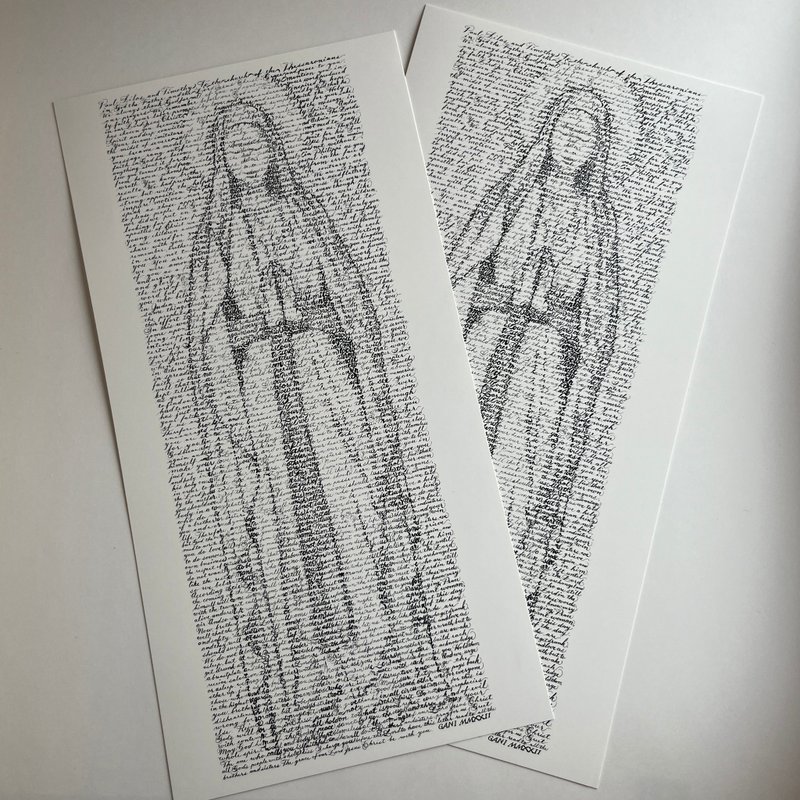 ありがとう 大判ポストカード2枚セット - 卡片/明信片 - 紙 白色