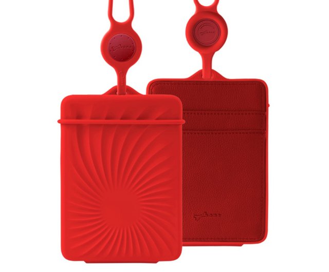 ボーンボング/ネックレザーパスポートケース - 海外旅行用収納カード