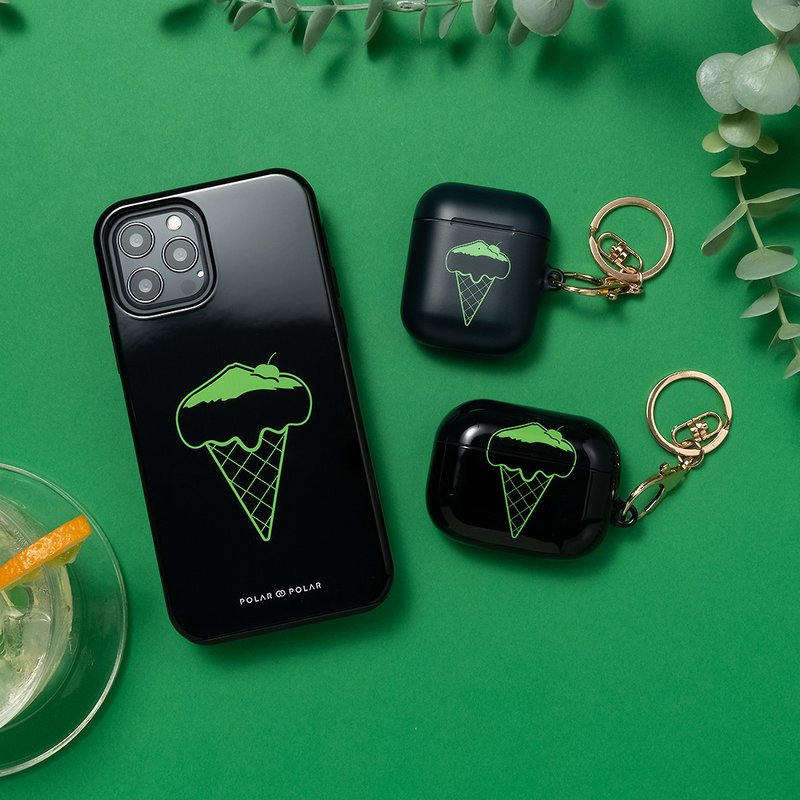 Fujisan Ice-cream (black) | iPhone MagSafe Phone Case - Phone Cases - Plastic Black