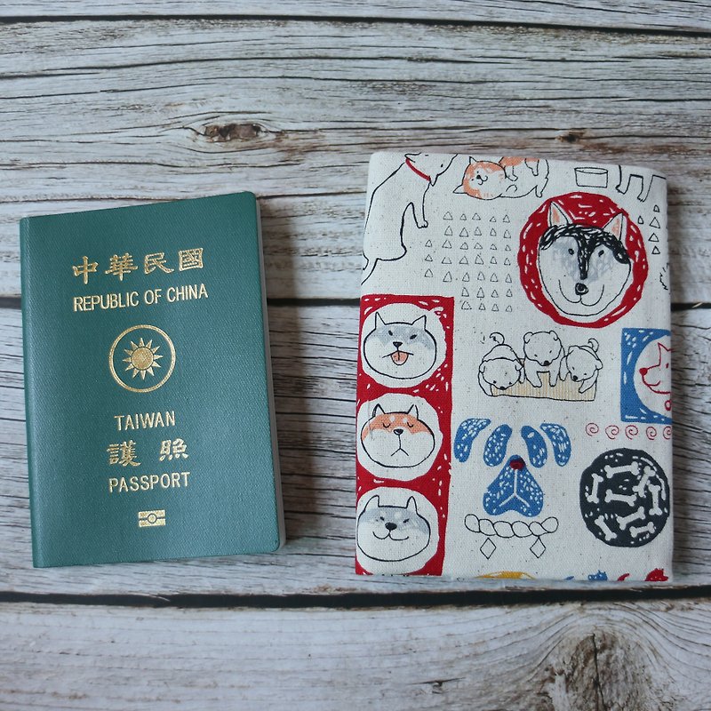 [A Day in Chai Chai] Passport Case Passport Holder Passport Bag Must-Have for Going Abroad - Passport Holders & Cases - Cotton & Hemp Blue