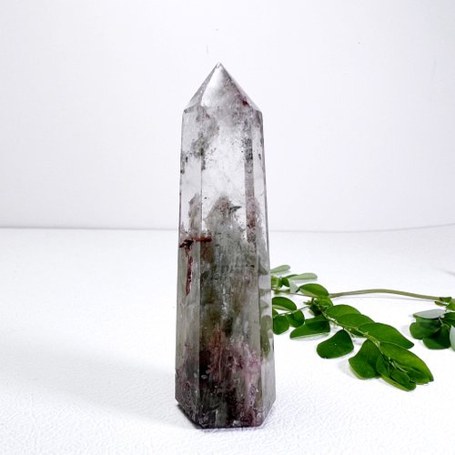 A:Triangle 奇峰。柱子 有天然礦坑 一圖一物 擺件 療癒 l 幽靈柱 翠綠幽靈 l