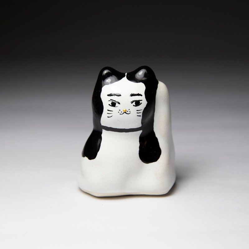 街頭開運招財貓-小野喵 - 擺飾/家飾品 - 陶 白色