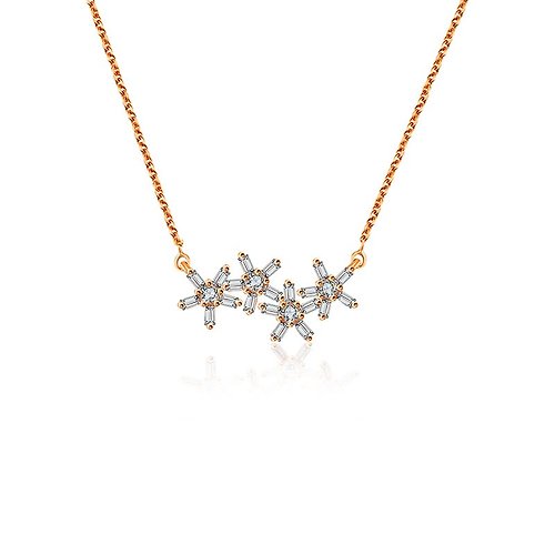 Genevieve Collection 18k花形鑽石項鍊