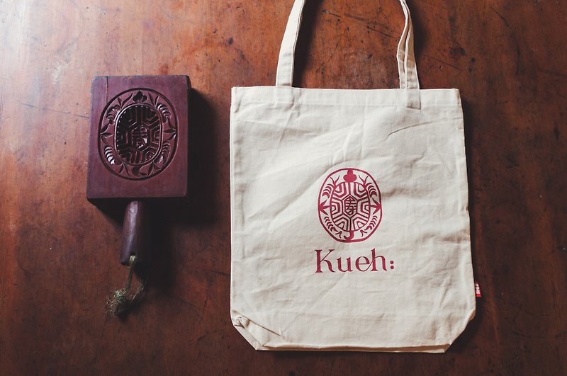 Grandma's Kueh Graphic Canvas Tote - Handbags & Totes - Cotton & Hemp Khaki