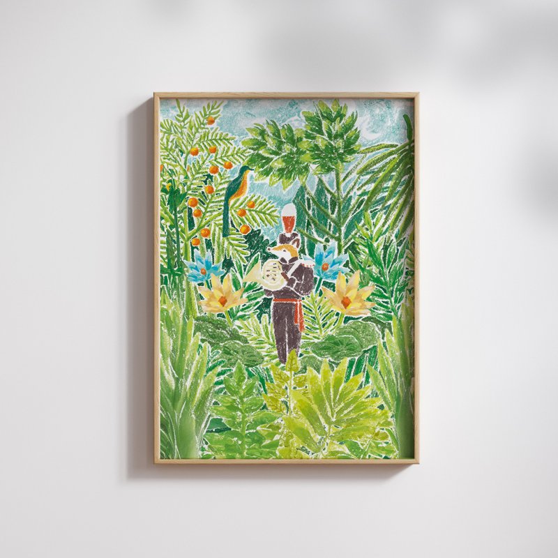 狐吉博物館 Huchii Museum系列 叢林款 | 插畫A4海報 - 海報/掛畫/掛布 - 紙 