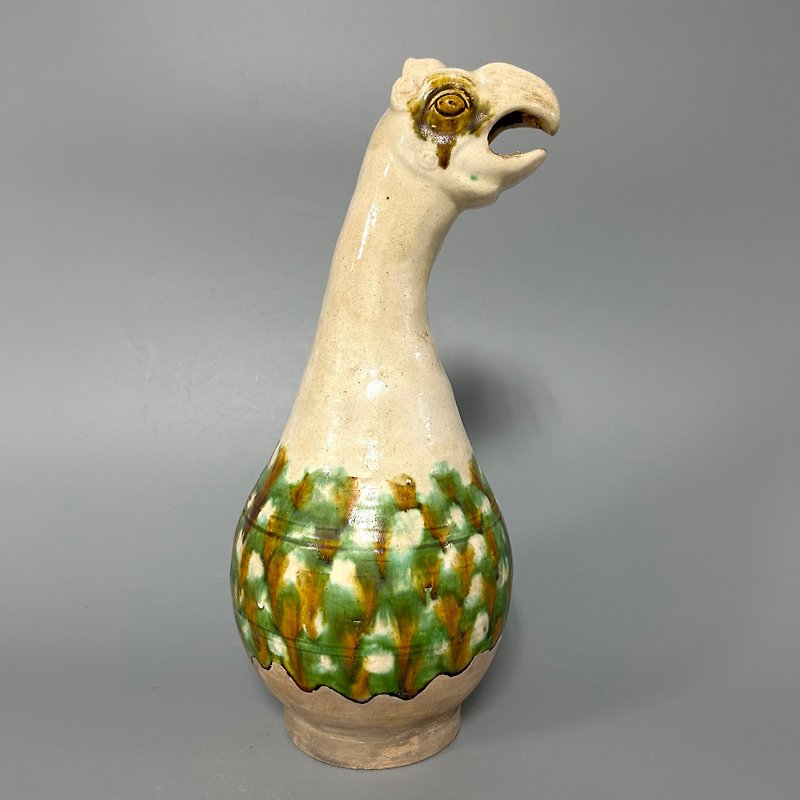Tang Tri-color Phoenix-head Vase - ของวางตกแต่ง - ดินเผา สีกากี