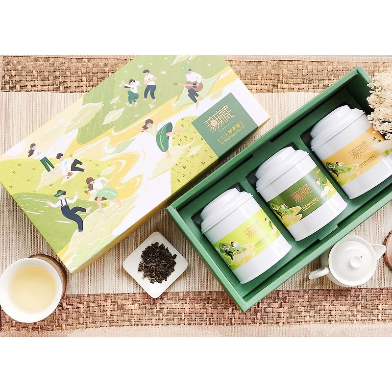 Charity Tea Gift [Wuzang] Alishan Joyful Tea Mountain 3-piece Gift Box [Fresh Style] - Warm and sweet - Tea - Fresh Ingredients Multicolor