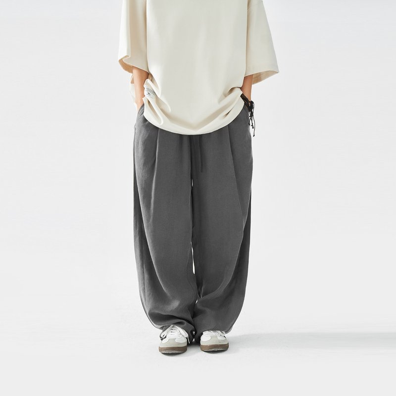 TopBasics 絲滑垂感長褲 - 男長褲/休閒褲 - 其他材質 灰色