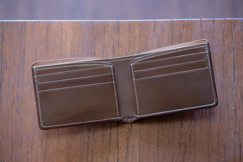 Mildy Hands - SW01 - Short Clip/ Silver Bag Horween shell cordovan - Wallets - Genuine Leather Brown