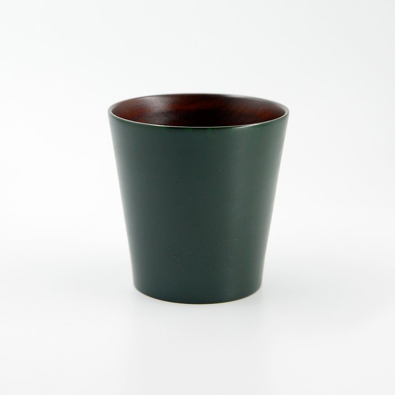 Natural Lacquerware - Water Cup - แก้ว - ไม้ สีเขียว