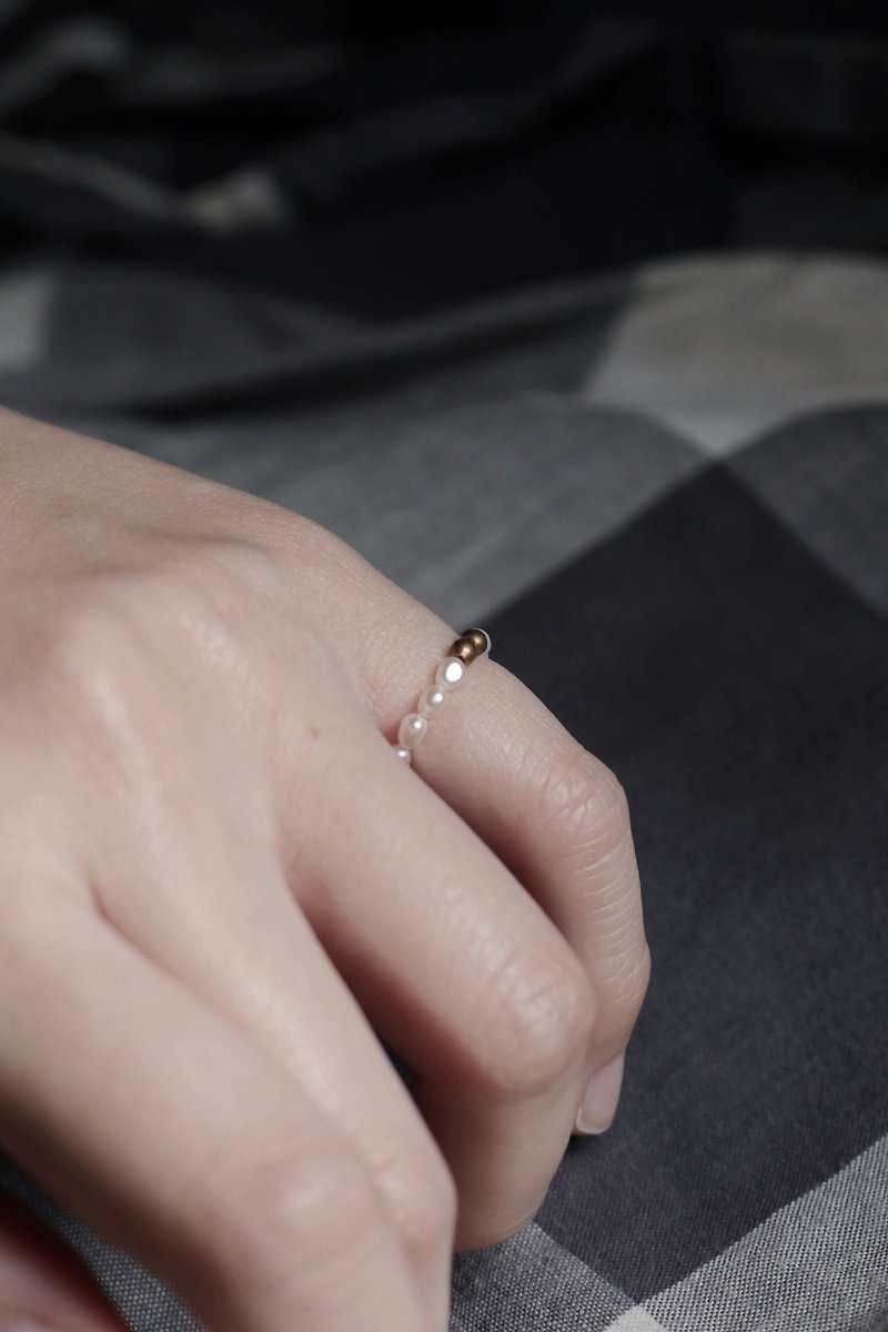 Rice small pearl ring - General Rings - Pearl White