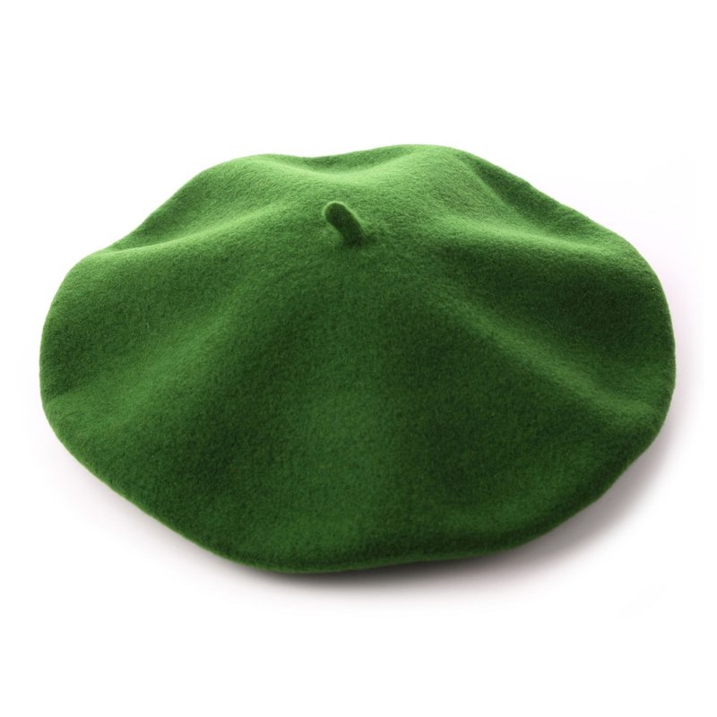 Spain ELOSEGUI . Female DAME Beret EL_DAME19040 Belga Green - หมวก - ขนแกะ สีเขียว