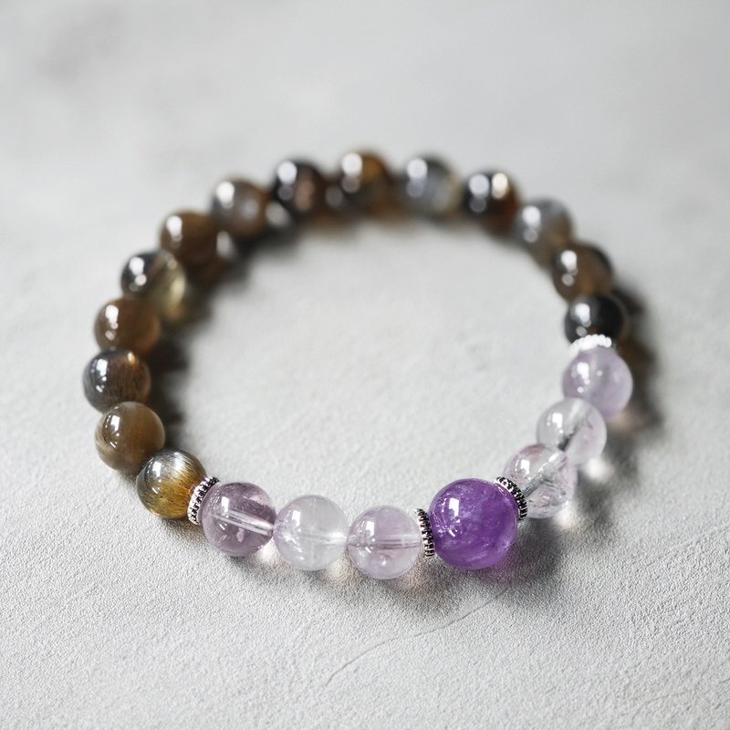 Purple Night Star Bracelet Handmade Jewelry Birthday Gift Customization - Bracelets - Crystal Purple