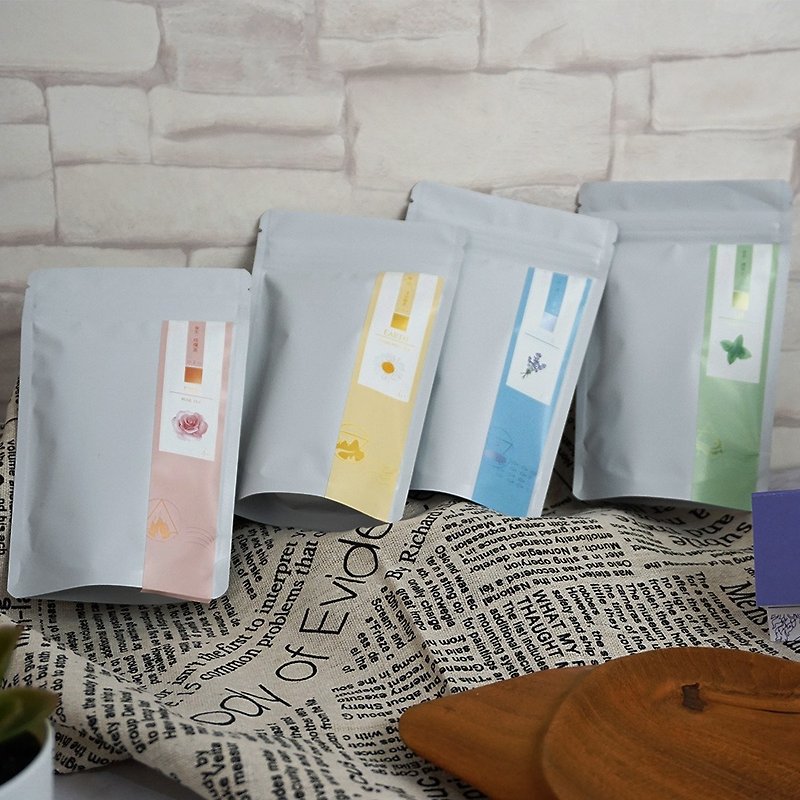 [Four Seasons] Scented Tea Bags 5 pieces for afternoon tea rose/mint/chamomile/lavender - Tea - Plants & Flowers 