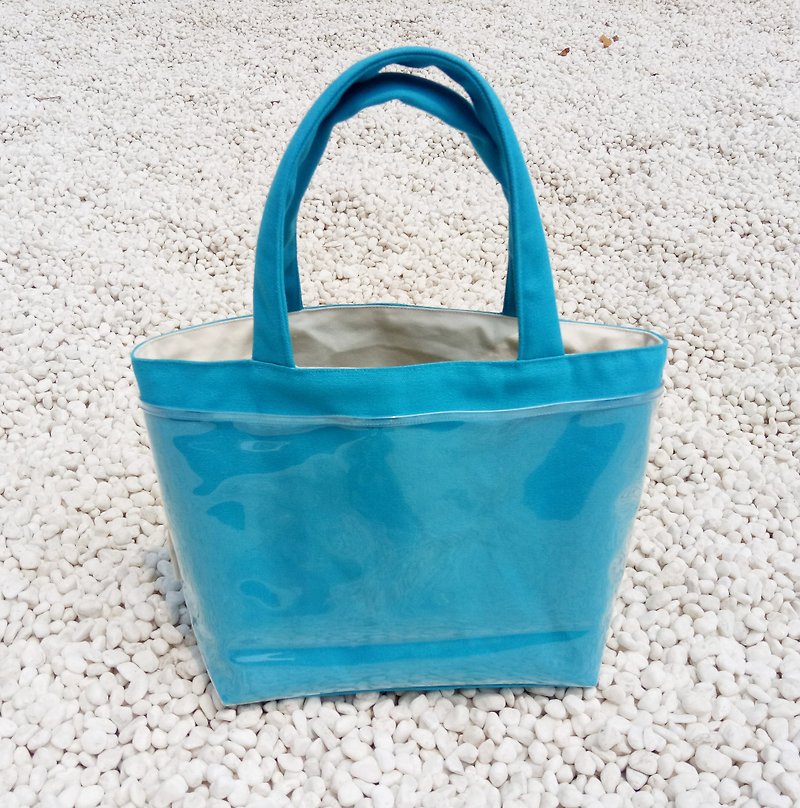 Blue sky handbag - Handbags & Totes - Cotton & Hemp Blue