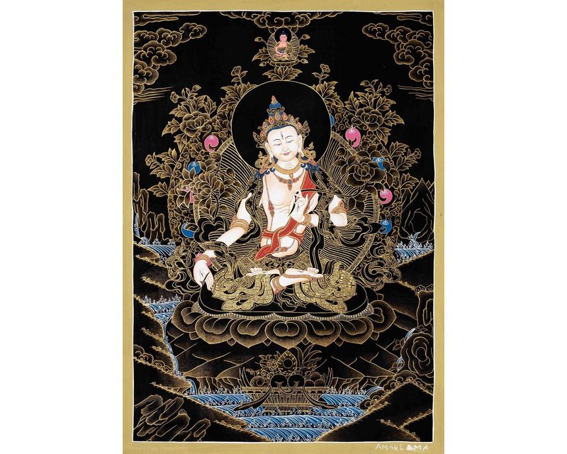 傳統佛教白度母唐卡 - 壁貼/牆壁裝飾 - 其他材質 多色