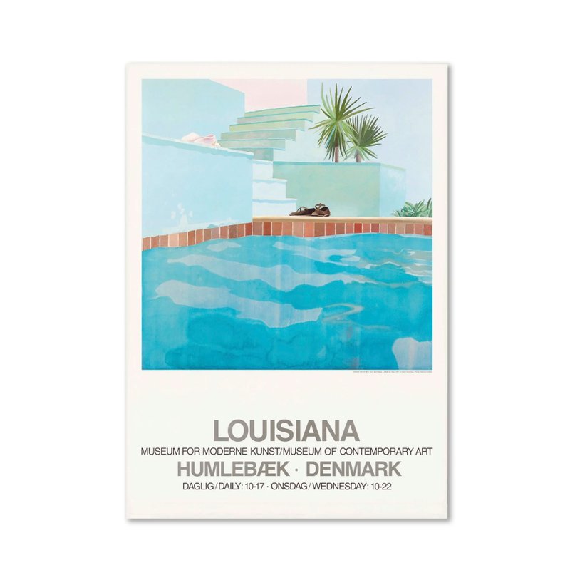 【原版海報】David Hockney/ POOL AND STEPS (1971) - 海報/掛畫/掛布 - 紙 