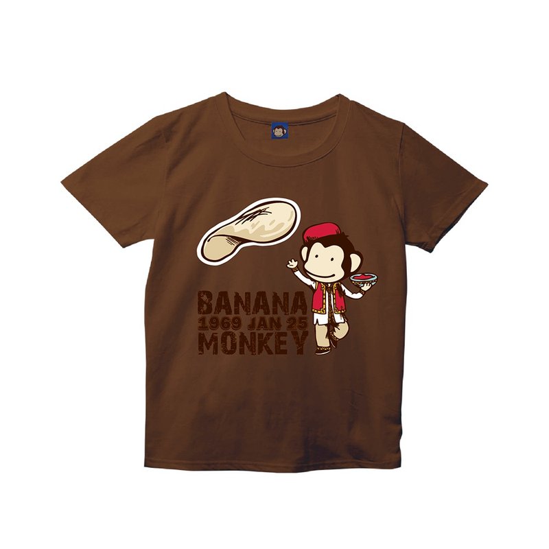 印度咖哩阿三 大人短T - 女 T 恤 - 棉．麻 咖啡色