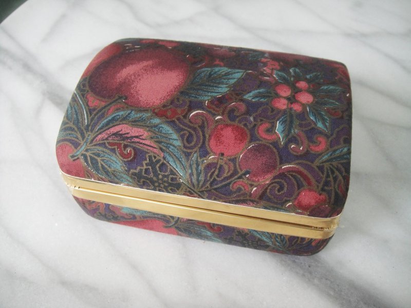 【老時光 OLD-TIME】早期二手台灣製緹花布珠寶盒 - 擺飾/家飾品 - 其他材質 