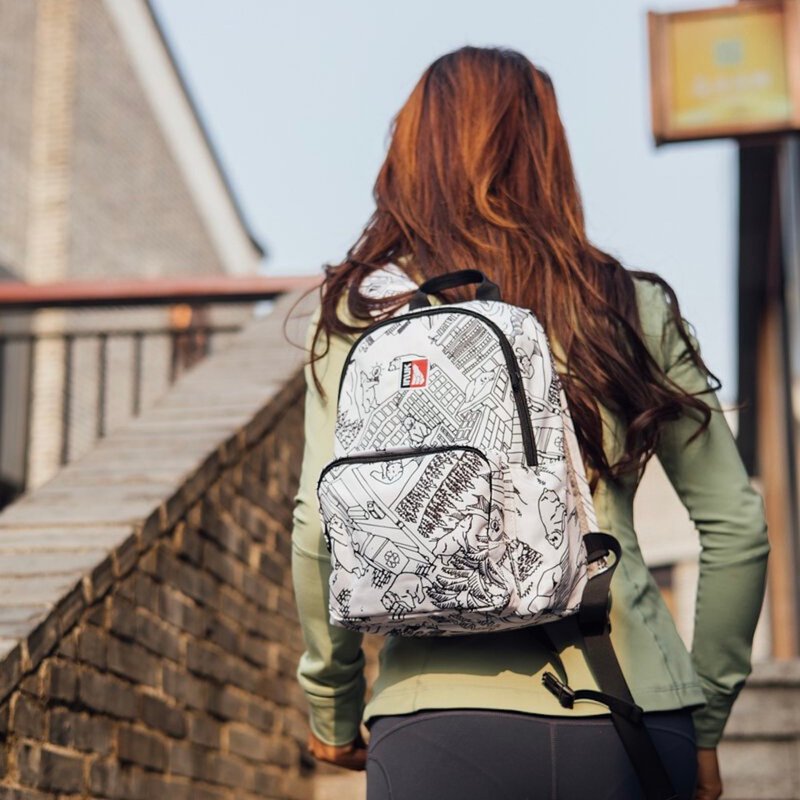 INUK 環保圖騰塗鴉包  後背小包 P-A-P Teardrop S   8L - 側背包/斜背包 - 環保材質 白色