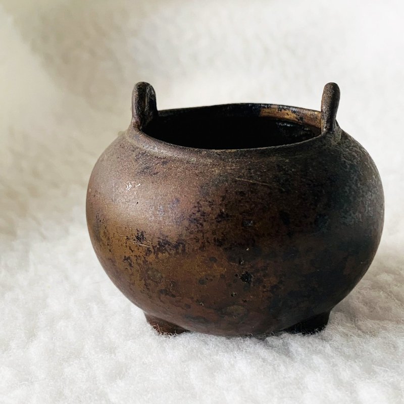 中國 清末民初掌上型古銅香爐 │ 民仿宣德 薰香 工藝精湛渾 - 其他 - 其他材質 咖啡色